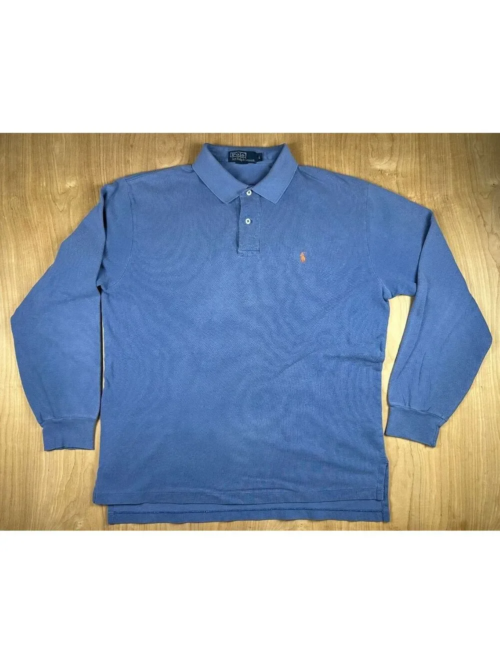 Vintage 90s Polo Ralph Lauren polo shirt large long sleeve 100% cotton preppy